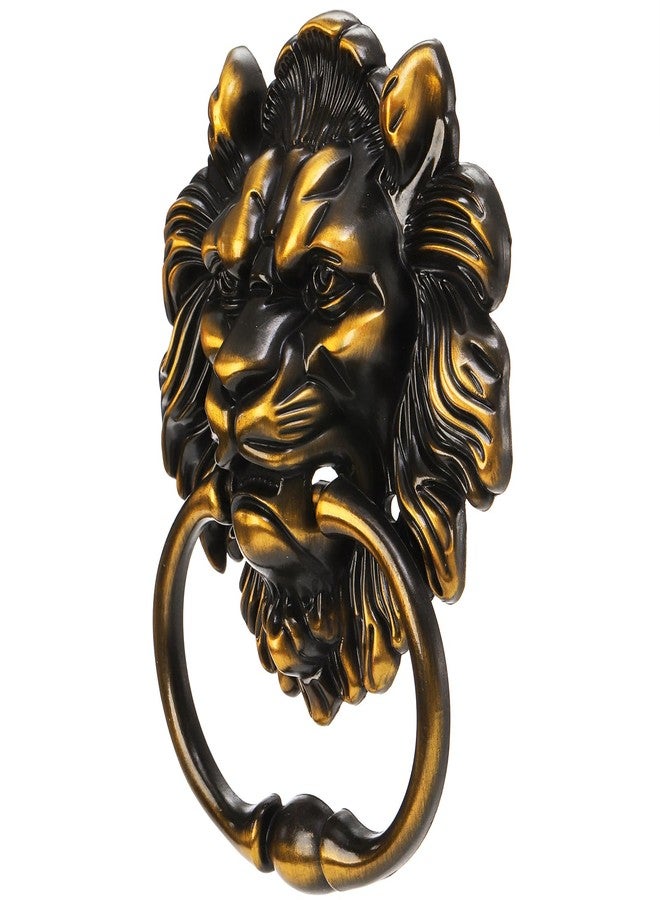 YOUEON 2 Pcs Lion Head Door Knocker, 6 Inch Decorative Door & Gate Knocker with Mounting Screws, Antique Brass Door Knocker for Front Door, Cabinet - Image 4